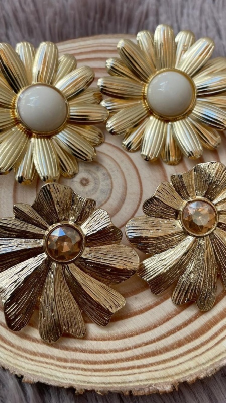 Pendientes flor perla